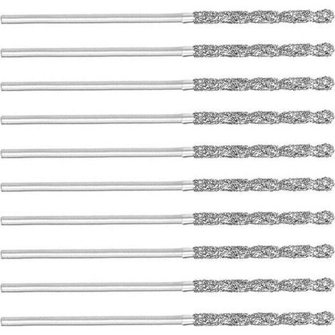 20 HSS-Diamantbohrer (1 mm) für Glas, Fliesen, Keramik, Stein und Muscheln (1/4)