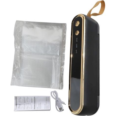 Scelleuse Sous Vide Appareil de Scellage Portable - Machine Sous Vide Alimentaire Sans Fil Avec 10 Sacs Pour Maison Cuisine Extérieur Stockage Viande Voyage Bocaux Mise En Conserve (1/5)