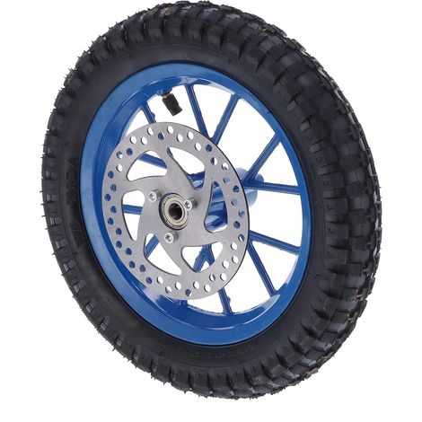 Pneu de Roue Avant en Caoutchouc 12.5x2.75in47cc 2 Temps Vélo Hors Route avec Boulons de Pignon de Frein à Disque-conception Antidérapante, (C(bleu)) (1/5)