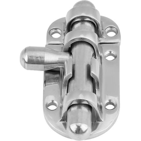 Boulon coulissant à barillet en acier inoxydable 316 – Verrou de porte coulissant robuste – Verrou de porte de sécurité pour salle de bain, chambre à coucher, abri de jardin, toilettes, bateau, (1/5)