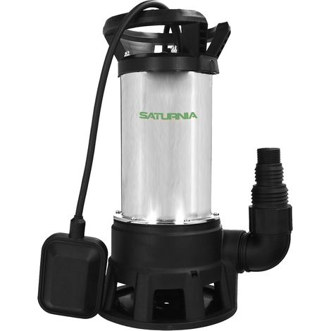 SATURNIA Pompa sommergibile di drenaggio in acciaio inox 1.300 W. 25.000 lts/ora, Profondità 7 mts, Prevalenza 11 mts. Particelle max. Ø 38 mm.