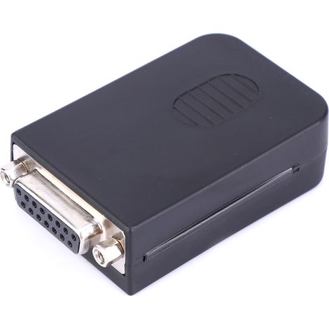 Lot de 2 connecteurs série femelles DB15-M1-01 à écrou, adaptateur pour carte de dérivation avec boîtier noir (1/5)