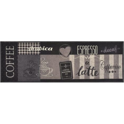 Maison Exclusive - Küchenteppich Waschbar Coffee Schwarz 60x180 c