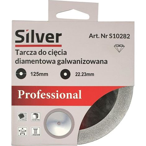 Disque de découpe diamanté 125 x 1,1 x 15 mm / argent