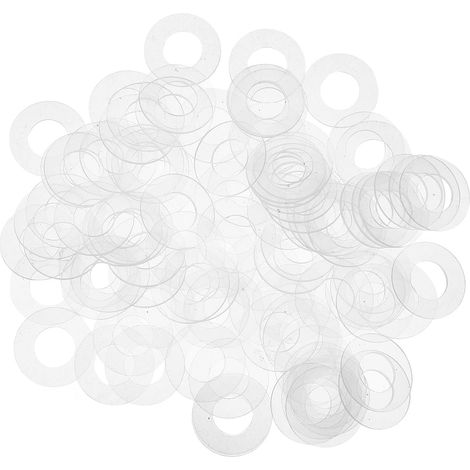 rondelles transparentes en PVC M10 x 20 x 1 mm rondelles (1/5)