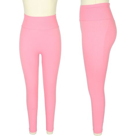 Legging de sport taille haute femme, pantalon yoga effet liftant fesses, séchage rapide, extensible, taille L, rose (1/5)