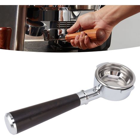 Filtre Aibao E61 monocouche 58 mm pour café double portion, dosette sans fond, modèle A, bois de santal violet (1/5)