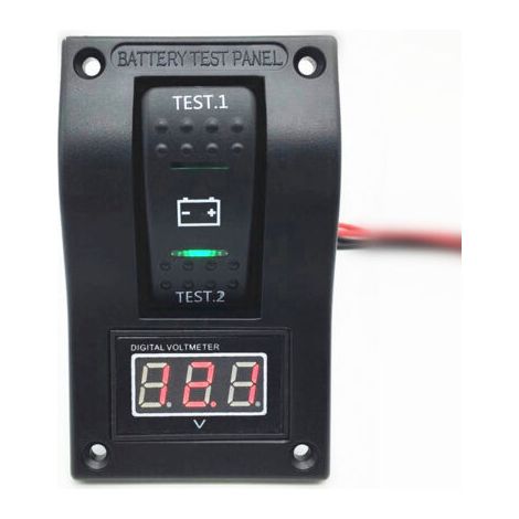 Pannello di controllo con interruttore on/off a 1 bit, interruttore a bilanciere per imbarcazioni, interruttore batteria per yacht + voltmetro digitale