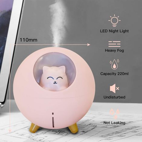 Mini humidificateur d'air humidificateur silencieux avec lumière LED humidificateur de bureau USB pour la maison/chambre/bureau (1/4)
