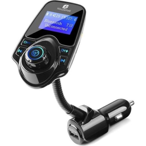 TRANSMETTEUR FM DE VOITURE Transmetteur FM Bluetooth pour voiture Houzetek