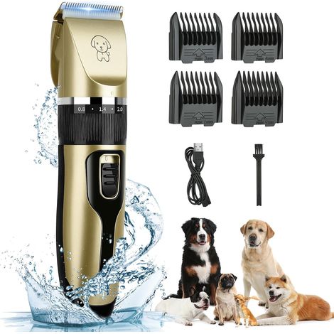 Tondeuse Chien IPX7 Électrique pour Animaux - Chat Poils Longs et Épais/Matiqués, Imperméable À Faible Bruit Sans Fil Professionnelle (1/5)