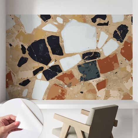 Papier peint autocollant adhésif décoratif avec motifs pour salon et chambre a motif Pierres rustiques 104x70 cm (1/5)