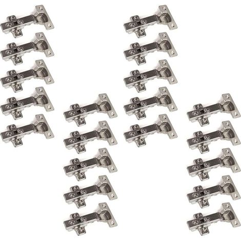 Lot De 20 Charnière Clip Charnière Automatique, Charnière Clip Charnière Automatique, Montage Porte En Applique 105°, Charniere Standard Pour Armoires De Porte Cuisine Porte De Placard Cuisine (1/5)
