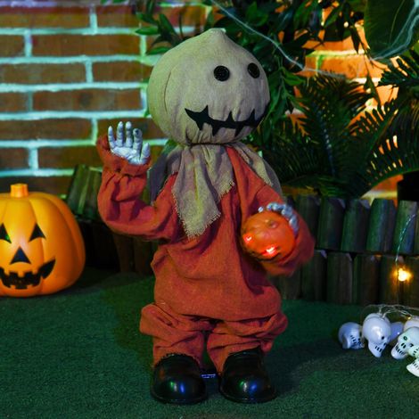 Spaventapasseri, decorazione di Halloween, mobile, emette suoni, funziona a batterie. (1/5)