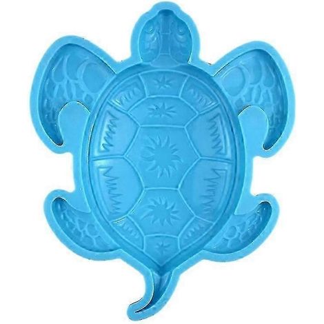 Moule en résine époxy tortue, moule en silicone animal, moule de décoration murale, compatible avec le bleu intérieur/extérieur. (1/5)