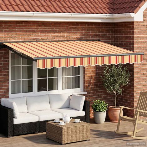 Armazón de toldo manual con LEDs 3 x 2,5 m