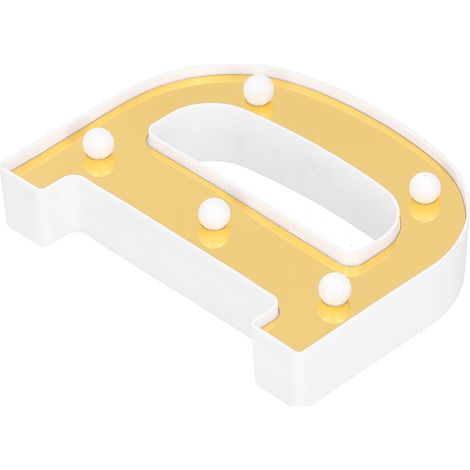 Leuchtender Buchstabe D in Form eines Alphabets für Hochzeiten, Weihnachten, Geburtstage und Partys in Innenräumen – Warmweiß (1/5)