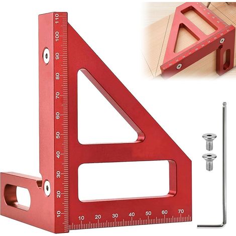 1 Kit Équerre,Alliage D'aluminium,Mesure 3D,Multi-angle,Travail Du Bois (1/5)