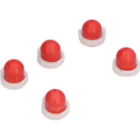 Juego de 5 bombillas de cebado rojas para carburadores Quantum e Intek de 3.5 a 7.0 HP - Reemplaza las referencias 494408 y 694394. (1/5)