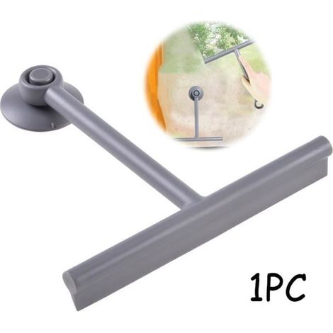Raclette à Vitre,Grattoir à Verre,Essuie Glace de Salle de Bain,Raclette de Douche Suspendu,avec Ventouse,pour Miroir,Carrelage,Mur (1/4)