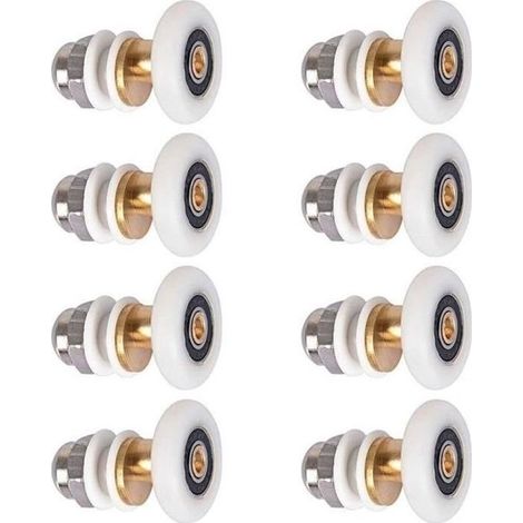 Crevette 8 parts Wheel of Replacement for Roll of Door of Shower Casters Ø25mm (1/4)