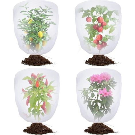 Vogelschutznetze für den Garten 4er Pack Gartennetze Schädlingsbekämpfung mit Kordelzug 1 m x 82 cm Vogelschutznetz Gartennetze gegen Vögel Garte (1/5)