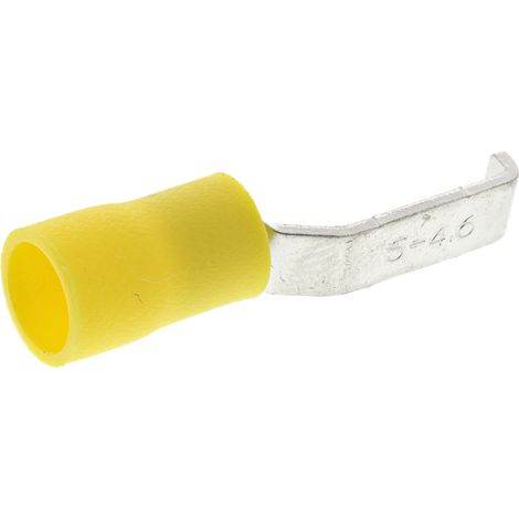 Cosse à sertir type languette, 4.6mm x 1mm, Jaune 10AWG 6mm² 12AWG 4mm² Non-Enveloppé