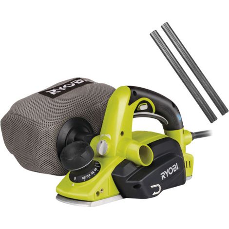 Confezione RYOBI Pialla elettrica EPN6082CHG - 600W - 82mm - Set di 2 coltelli monouso in metallo duro - PB82A2
