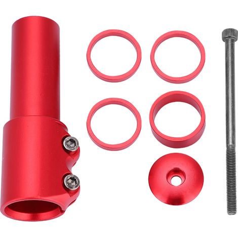 Potence de Vélo de Montagne avec Rallonge et Adaptateur pour Guidon (Rouge) (1/5)