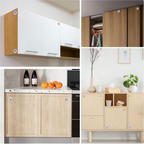 Lot 20 Grilles aération rondes inox 53mm blanches armoire bibliothèque (1/4)