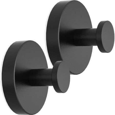 Lot de 2 crochets muraux uniques en acier inoxydable, pour manteau ou salle de bain (1/5)