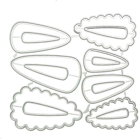 Metall-Stanzschablone für Haarspangen, DIY-Scrapbooking-Album, Papierkartenvorlage
