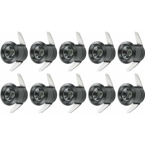 Lot de 10 spots encastrables LED 1W – Lumière chaude 3000K – 200 lm – Tension 90-265V CA – Alliage d'aluminium – Installation facile (1/5)