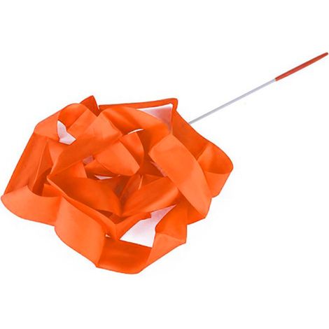 Ruban de danse 4m/13,12ft, accessoire de gymnastique, banderole orange pour enfants, baguette de danse légère (1/5)