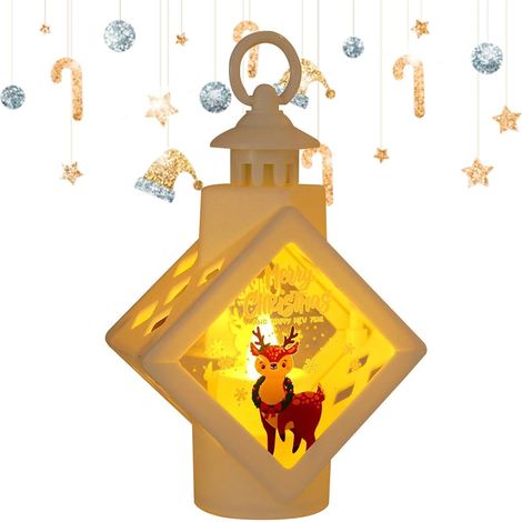 Weihnachtsbaumlampe, Schreibtischlampe des Weihnachtsmanns – Schreibtischlampe des Weihnachtsmanns in Form eines Rentiers, leuchtende Laternen für die Weihnachtsdekoration (1/3)