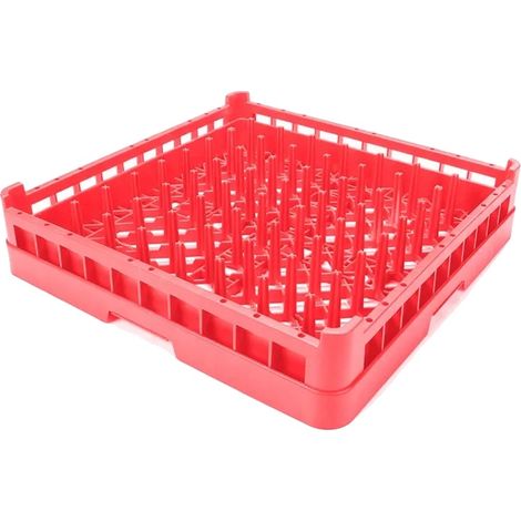 Panier de Vaisselle pour Lave-Vaisselle, 500 x 500 mm, Plastique Durable, Tient de Grands Assiettes, Design Empilable, Facile à Nettoyer