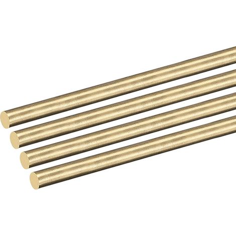 4 x 100 mm, Brass Solid Round Rod, Brass Rod Tower Bar Stock for DIY Crafts (1/5)