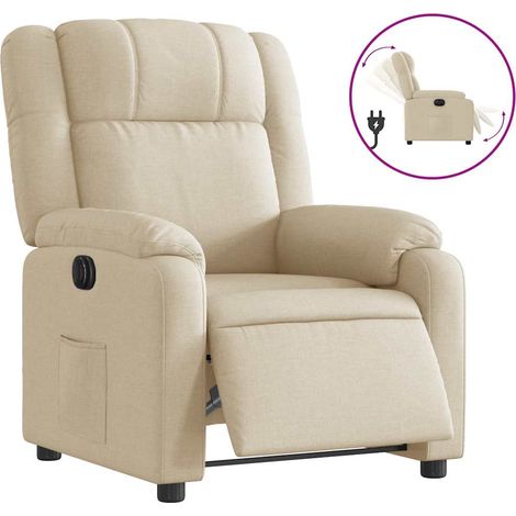 Fauteuil de Salon,Chaise,Fauteuil inclinable électrique Crème Tissu CFW167748 (1/5)