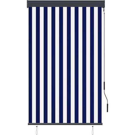 Maison Exclusive - Tenda a Rullo per Esterni 100x250 cm Blu e Bianca