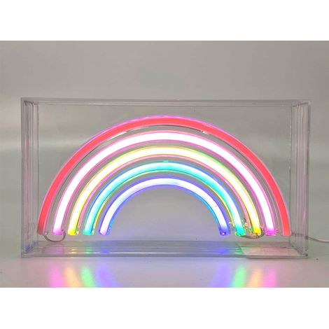 Panneau LED Rectangulaire avec prise USB idéal pour Chambre Motif ARC EN CIEL (1/3)