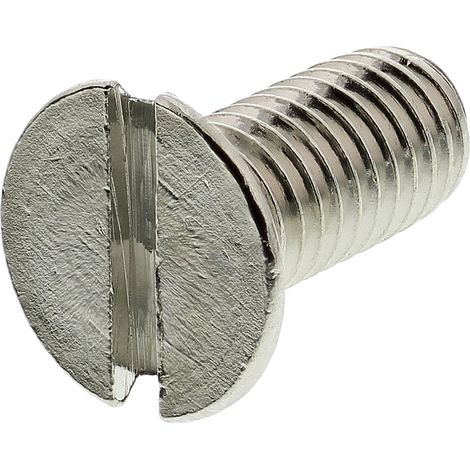Vis à métaux RS PRO M5 à tête Fraisée fendue en Laiton, 12mm ( Prix pour Sachet de 100 ) (1/2)