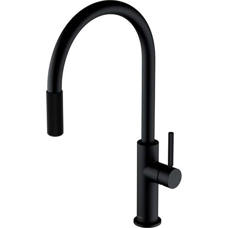 OMNIRES Switch - Rubinetto per lavello con beccuccio estraibile e funzione di filtraggio, nero opaco SW9059BL (1/3)