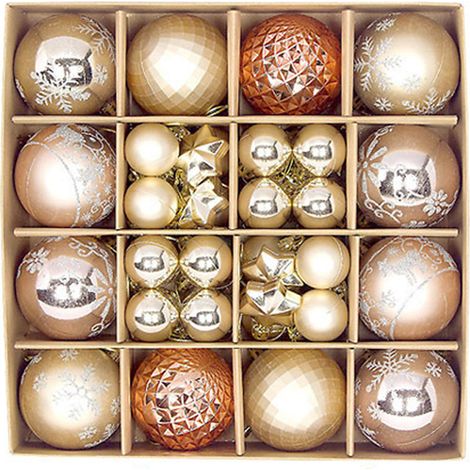 Ensemble de décorations de Noël, boules décoratives incassables à suspendre pour sapin de Noël, décorations de Noël en vrac pour décoration de table (1/5)