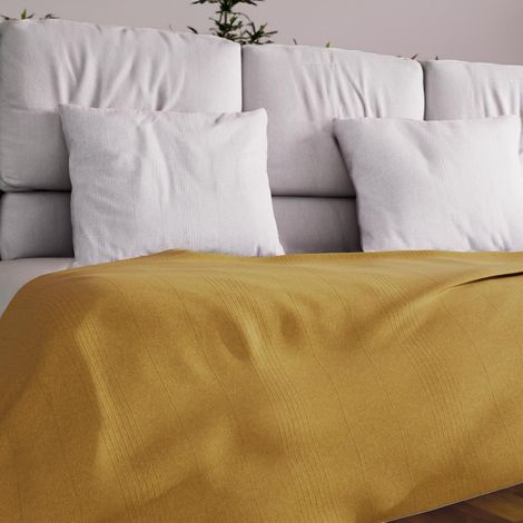 Soleil d'ocre Adele Copriletto, copridivano, Policotone, Giallo, 180 x 220 cm (1/3)
