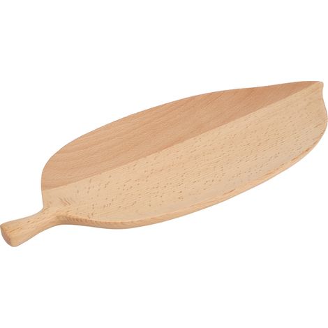Plateau En Bois Forme Feuille - Pour Service Repas Thé Apéritif - 30 x 20 cm - 1 Pièce (1/5)