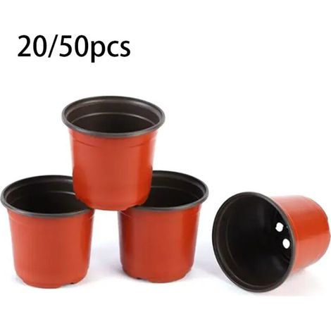 (12 cm - 20 pièces) Pots de jardinage en plastique pour plantes de pépinière et fleurs - Vente en gros SW2