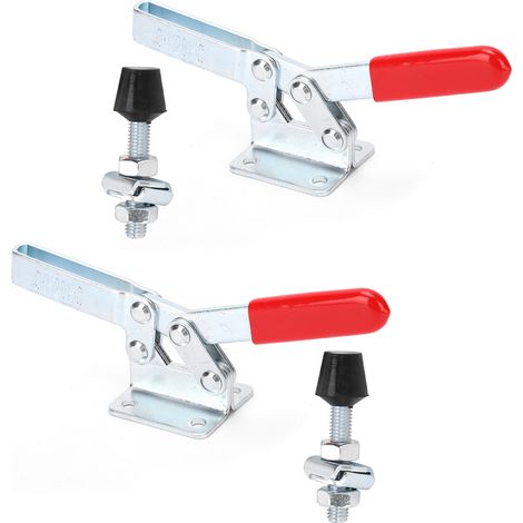 Set mit 2 Schnellspannklemmen aus rostbeständigem legiertem Stahl, manuelles Haltewerkzeug 182 kg GH201C (1/5)