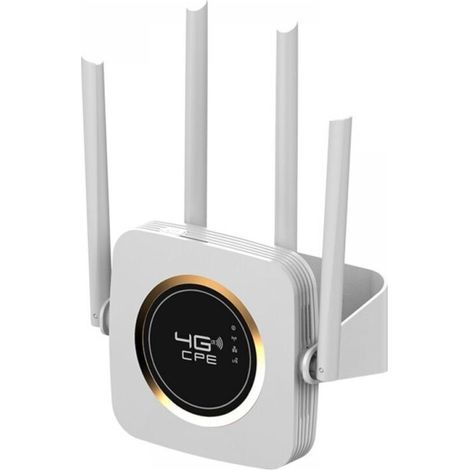 Rout sans fil 4G LTE avec emplacement pour carte SIM, couverture de 300 à 500 m, 32 appareils, ope, vitesse de téléchargement de 150 Mbps, transmission WiFi de 300 Mbps