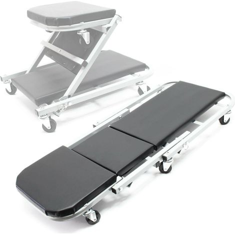 Carrello ispezione meccanica garage officina 2-1 posti max 150 kg 160000768