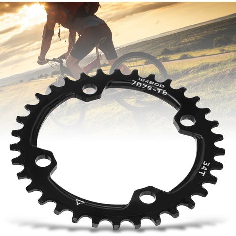 Plateau rond étroit/large 104 BCD pour vélo, réparation de plateau unique pour VTT 34 dents (1/4)